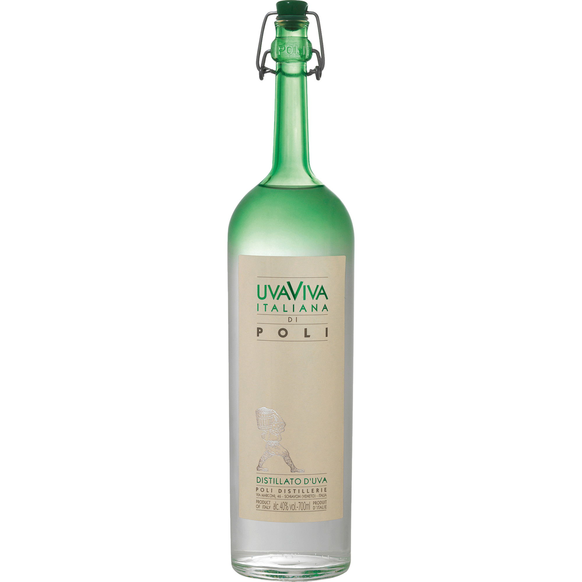 Uva Viva Italiana di Poli, Grappa, Venetien, 0,7L, 40% Vol., Spirituosen