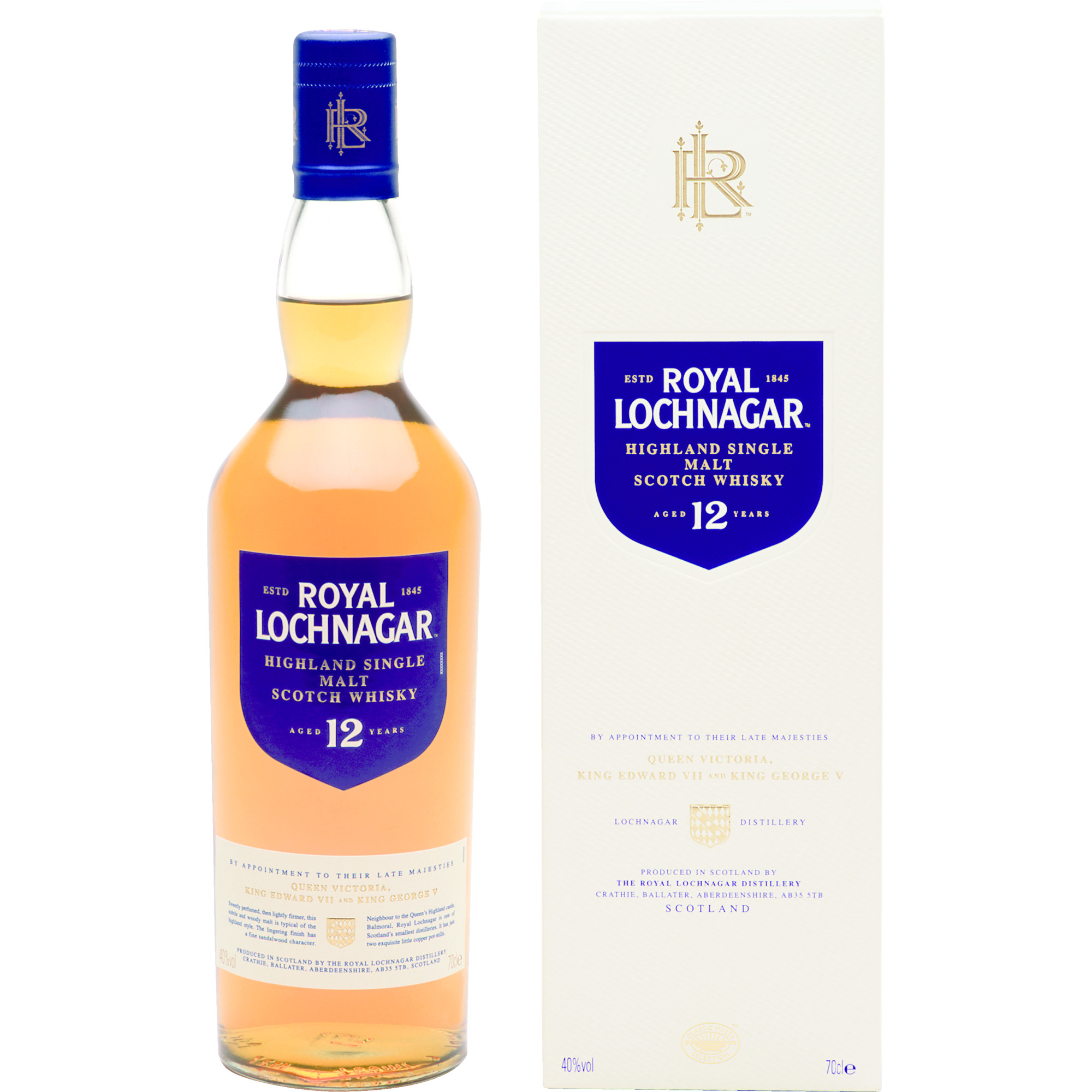 Royal Lochnagar 12 Years Highland Single Malt, Scotch Whisky, 0,7 L, 40% Vol., Schottland, Spirituosen