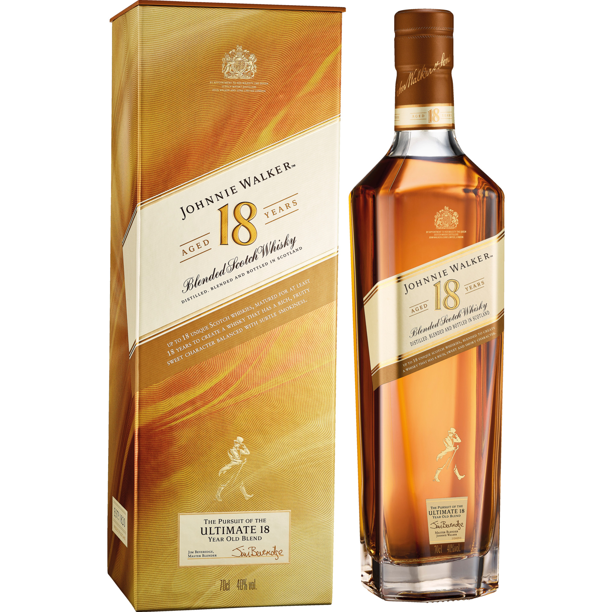 Johnnie Walker 18 Years Blended Scotch, Whisky, 0,7 L, 40% Vol., Schottland, Spirituosen