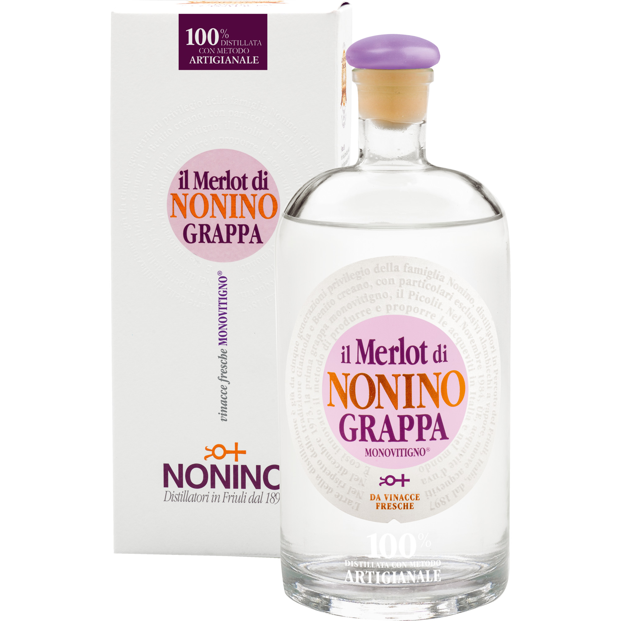 Nonino Grappa Monovitigno Merlot, 0,70 L, 41% Vol., Spirituosen