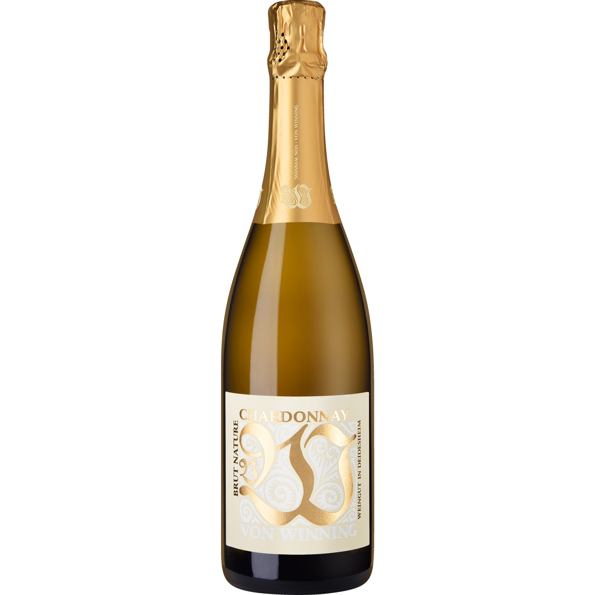 Von Winning Chardonnay Sekt, Brut Nature, Deutscher Sekt, Deutscher Sekt, Schaumwein