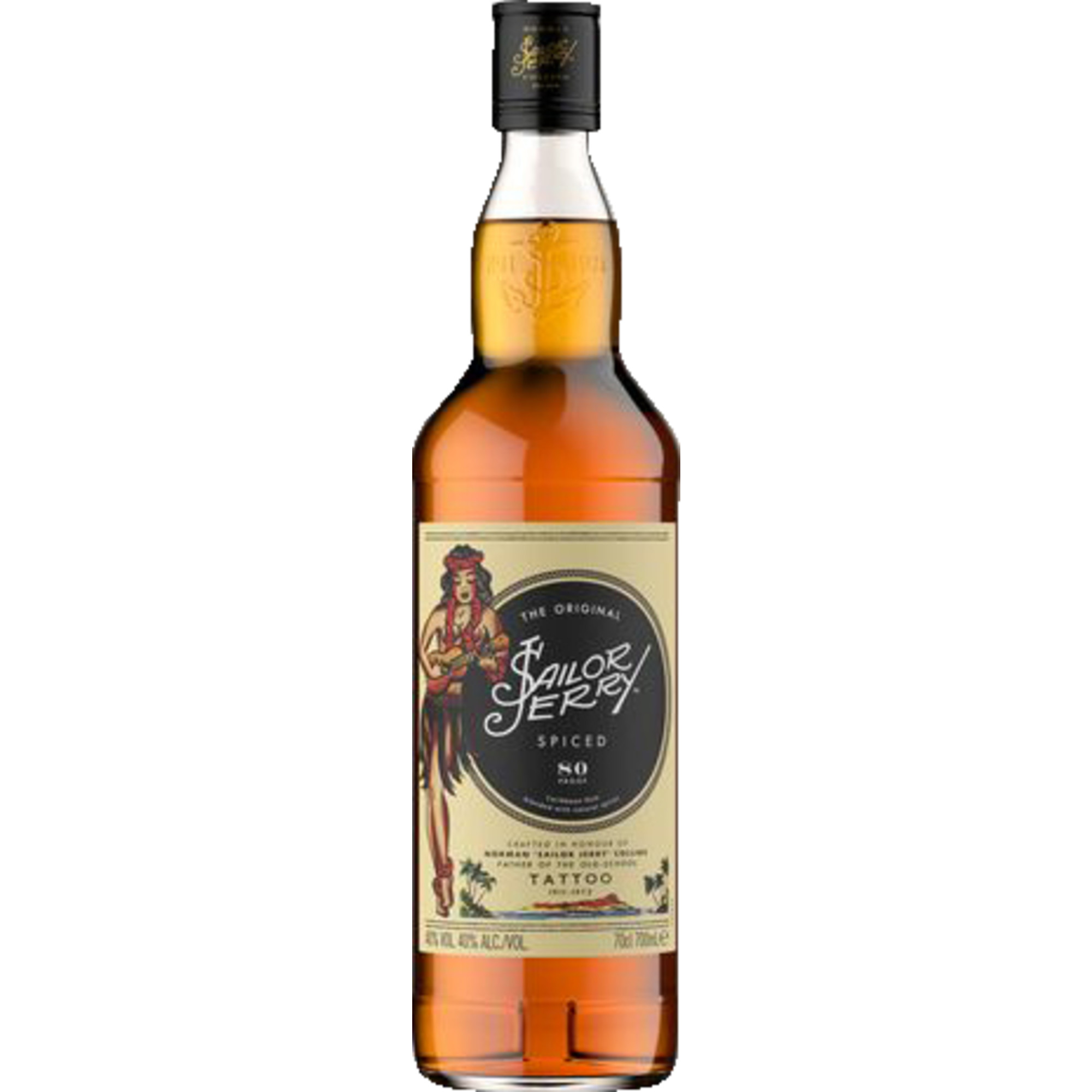 Sailor Jerry Spiced Rum, 0,7L, 40% Vol., England, Spirituosen