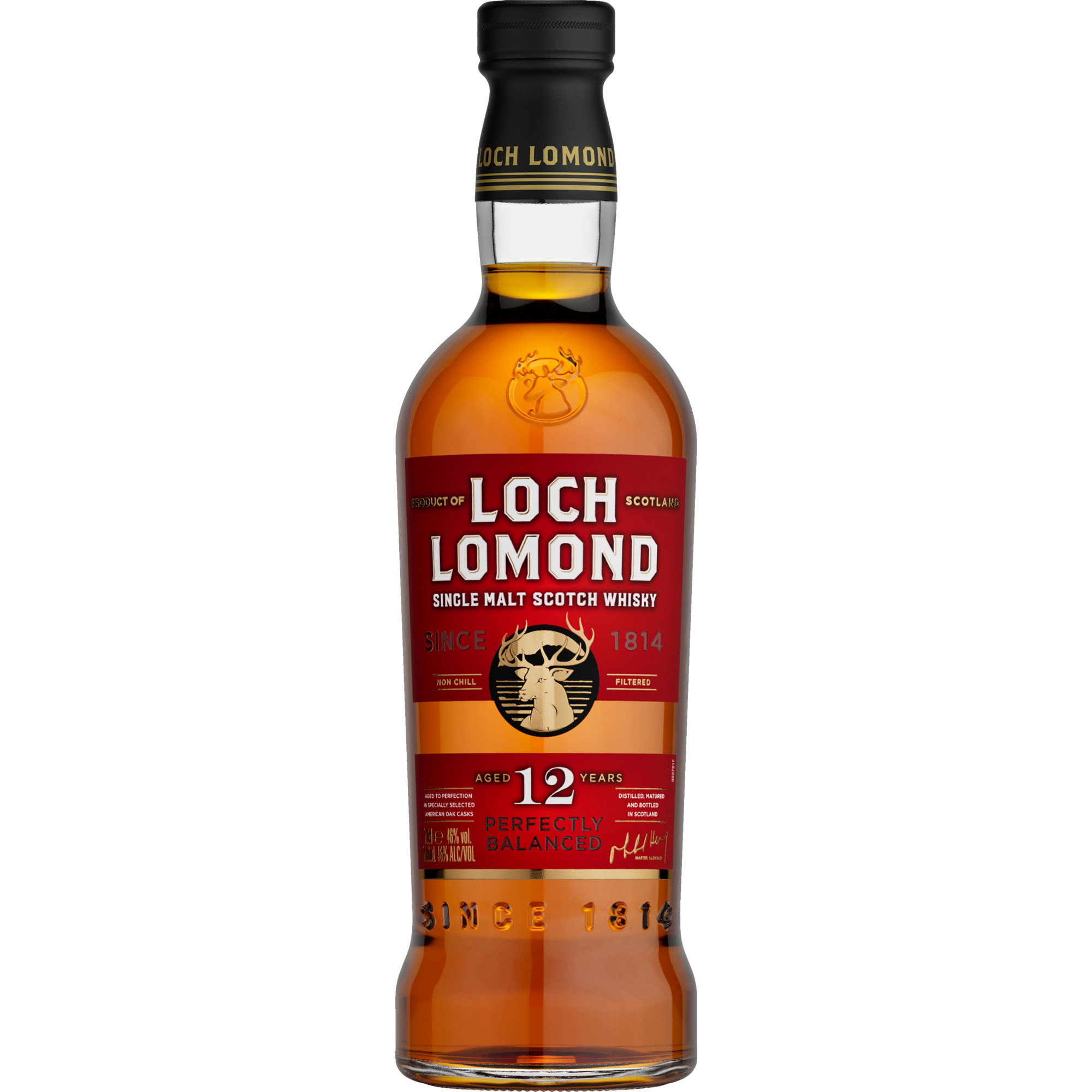 Loch Lomond 12 years Single Malt Whisky, Perfectly Balanced, Schottland, 0,7 L, 46% Vol., Schottland, Spirituosen