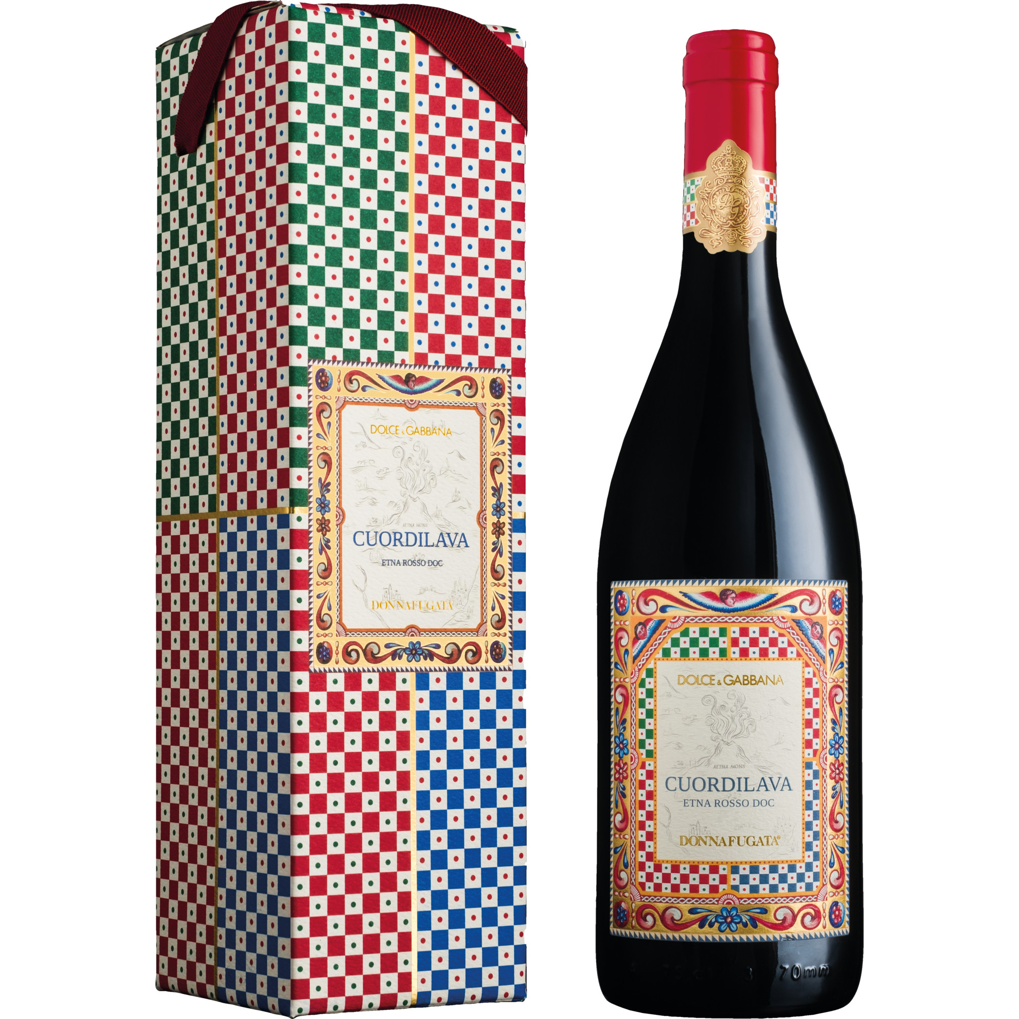 Cuordilava Dolce & Gabbana e Donnafugata, Etna Rosso DOC, Geschenketui, Sizilien, 2017, Rotwein