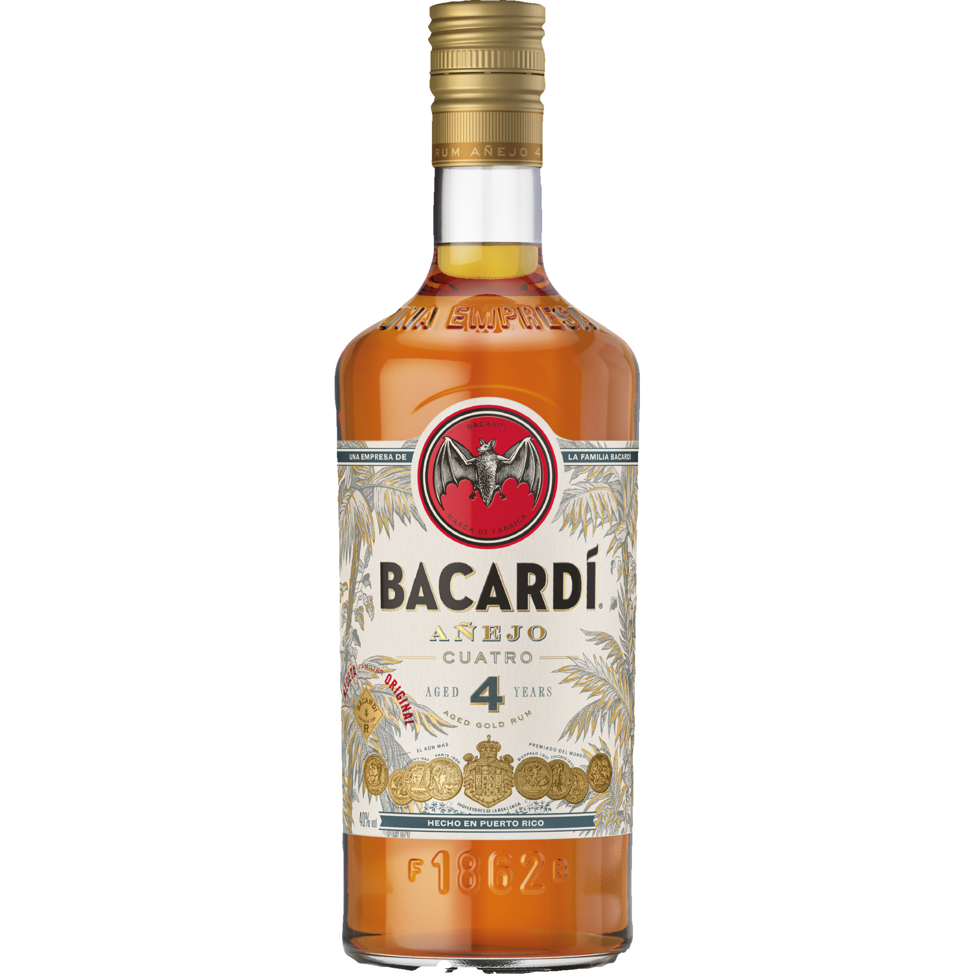 Bacardi Anejo Cuatro, 0,7l, 40% Vol., Rum, Spirituosen