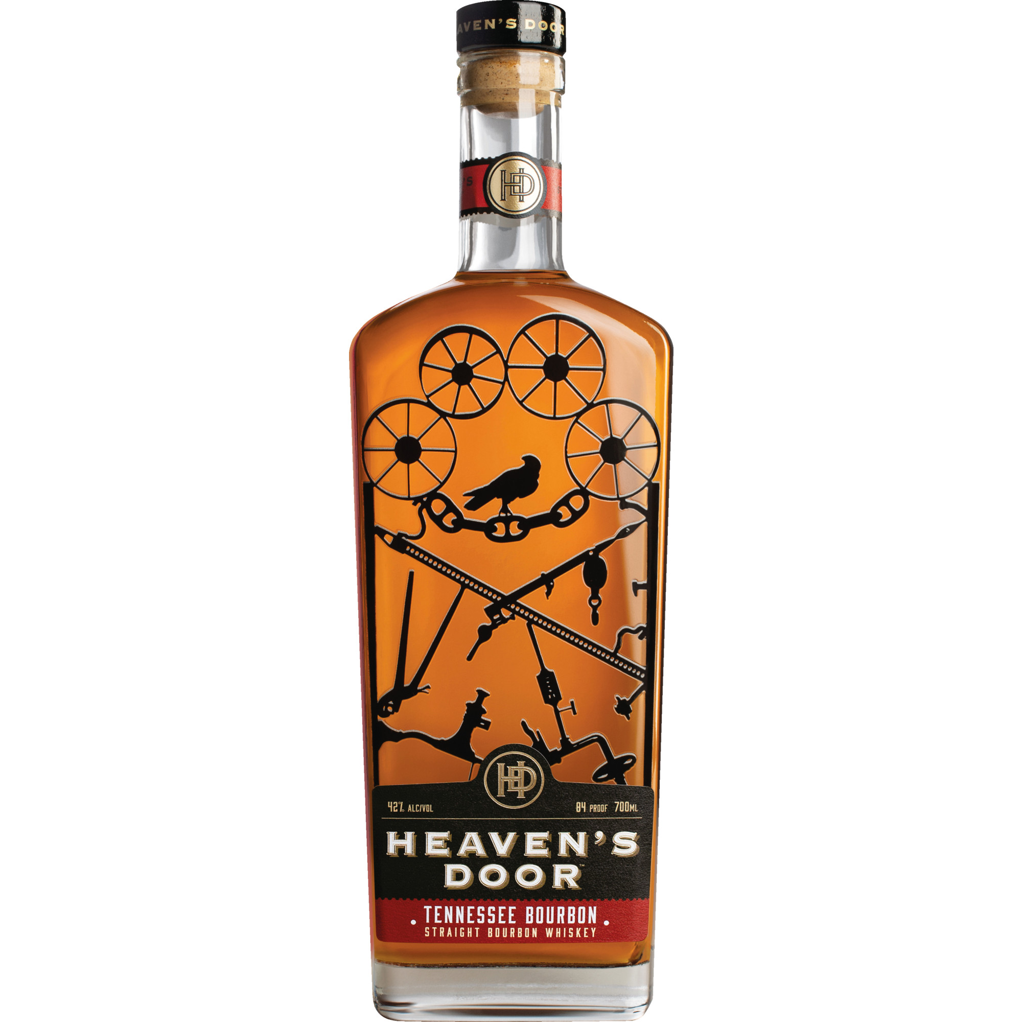 Heaven's Door Straight Tennessee Bourbon Whiskey, 0,7 L, 42 Vol., Tennessee, Spirituosen