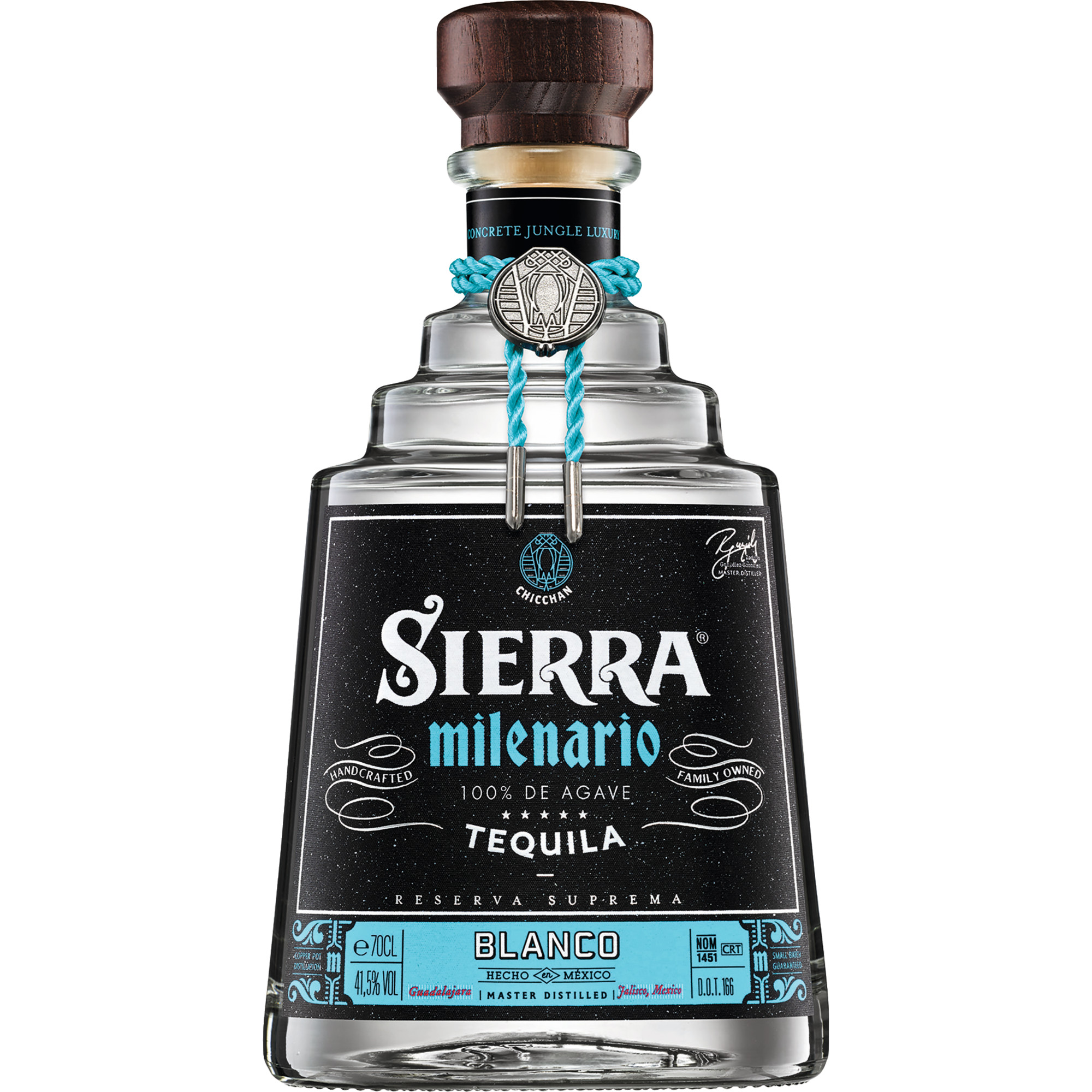 Sierra Milenario Blanco Tequila, 0,7 L, 41,5% Vol., Spirituosen
