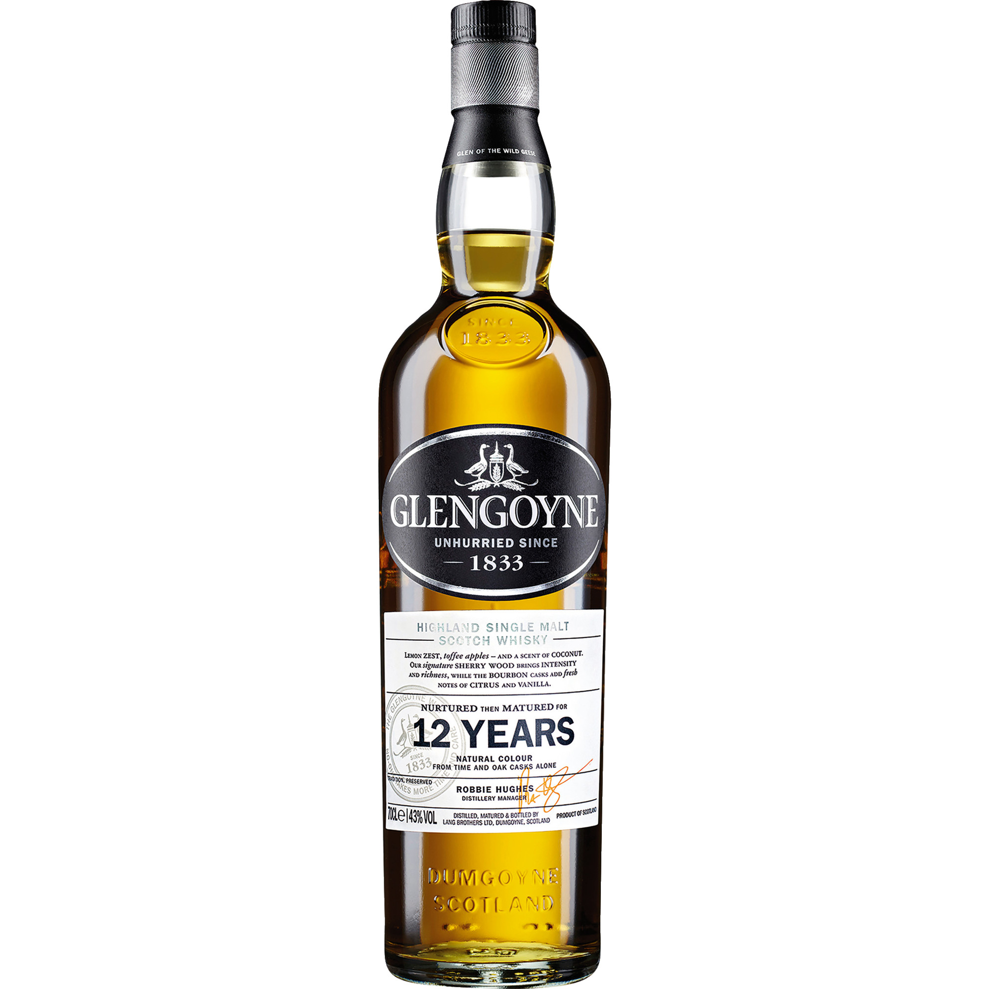 Glengoyne 12 YO Scotch Whisky, 0,7l, 43 % Vol., Schottland, Spirituosen
