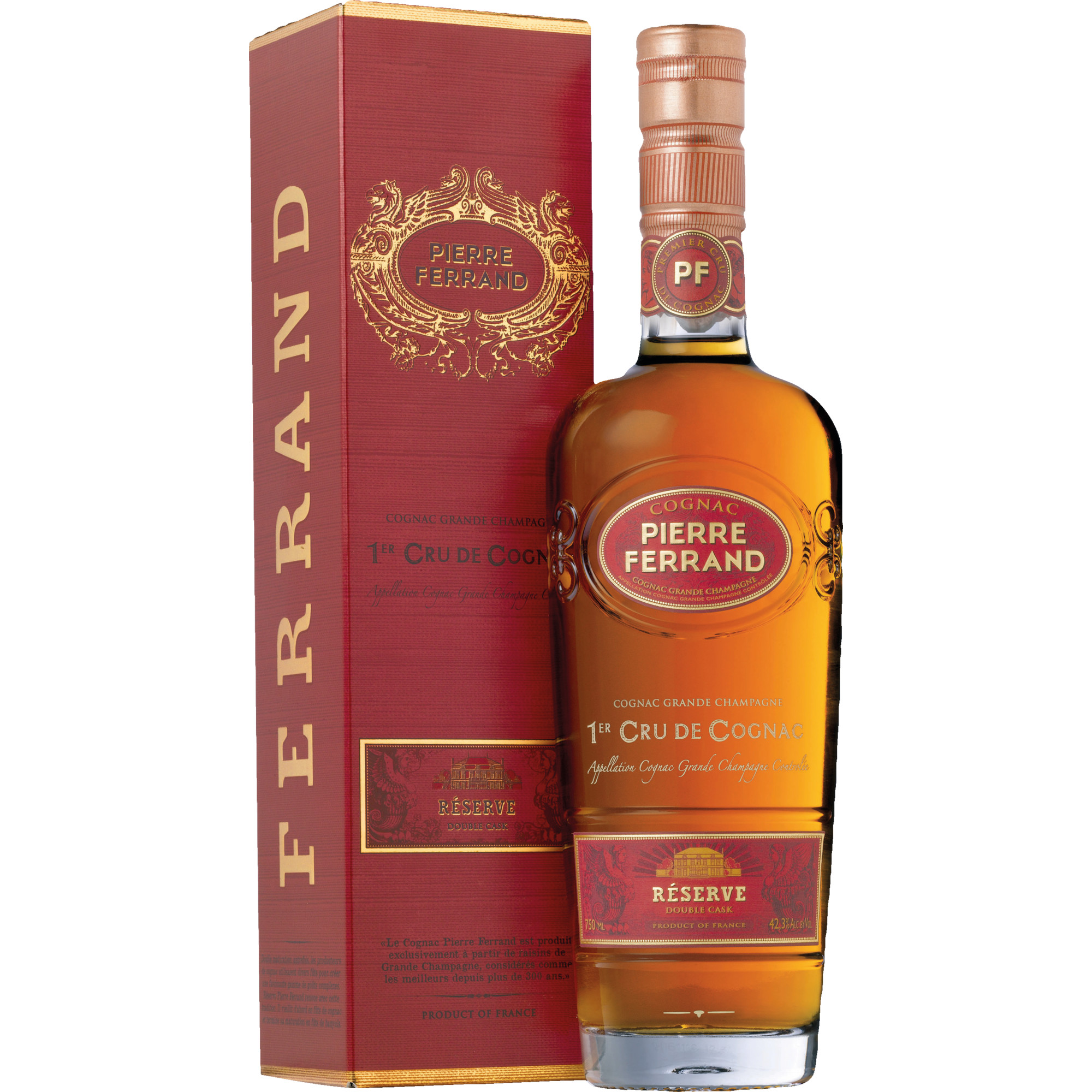 Cognac Pierre Ferrand Réserve, Cognac AOP, 0,7 L, 42,3% Vol., Cognac, Spirituosen