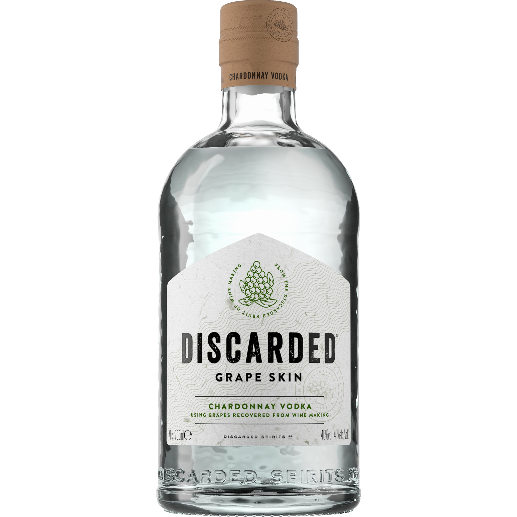 Discarded Grape Skin Chardonnay Vodka, 0,7L, 40% Vol., Schottland, Spirituosen