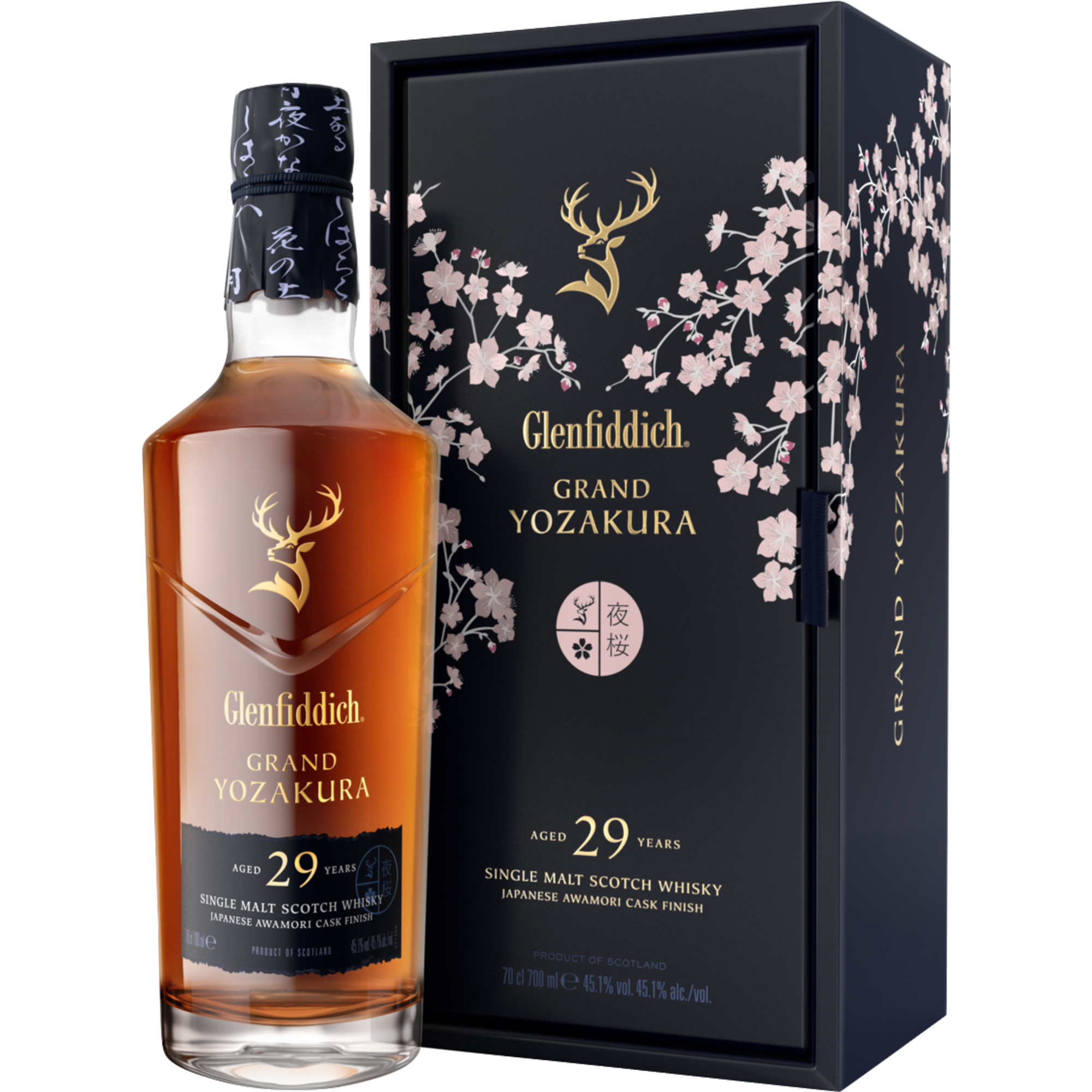 Glenfiddich 29 Years Grand Yozakura, Single Malt Whisky, 0,7 L, 45,1% Vol, Schottland, Spirituosen