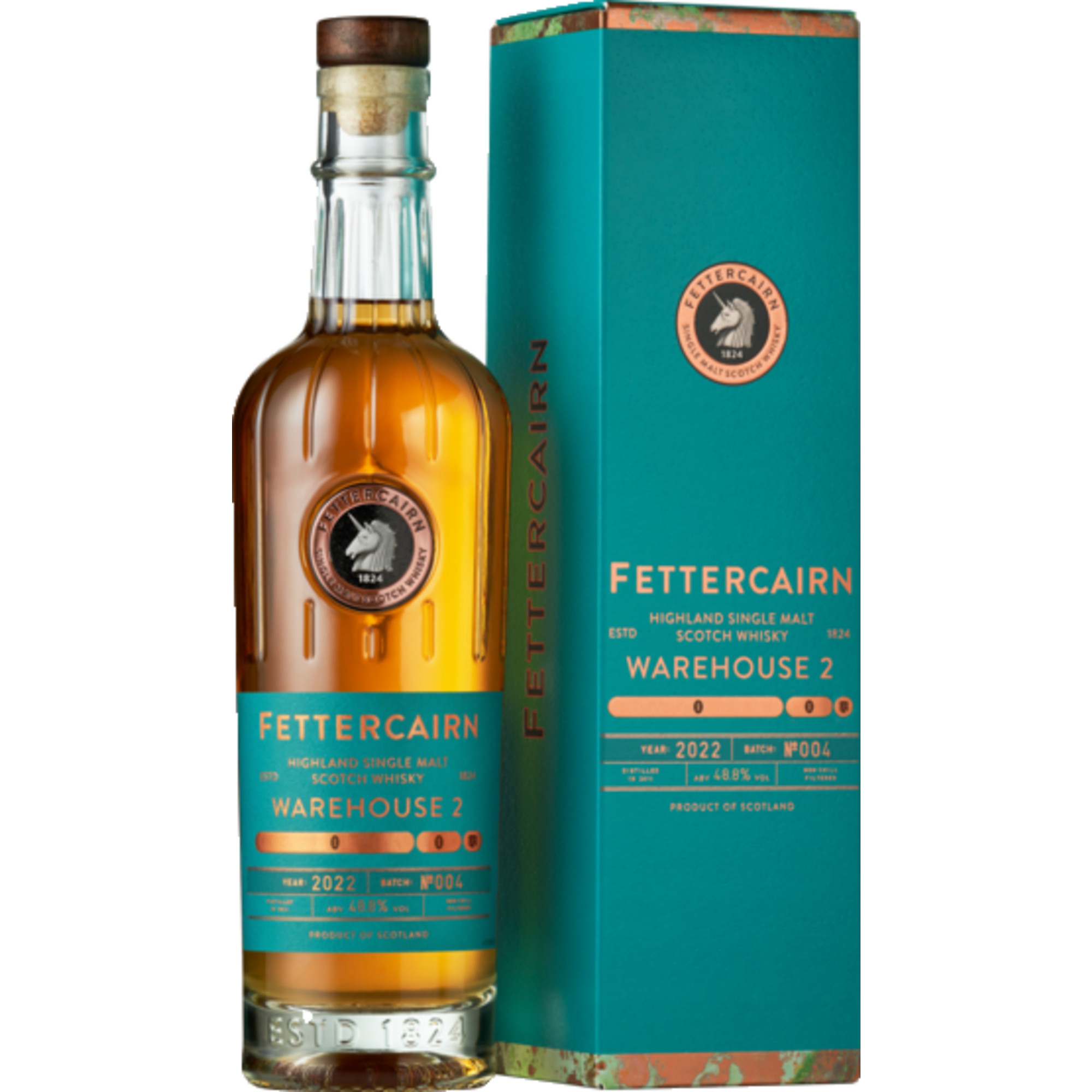 Fettercairn Highland Single Malt, Warehouse 2 small Batch #4, Scotch Whisky 0,7L,40%, Schottland, Spirituosen