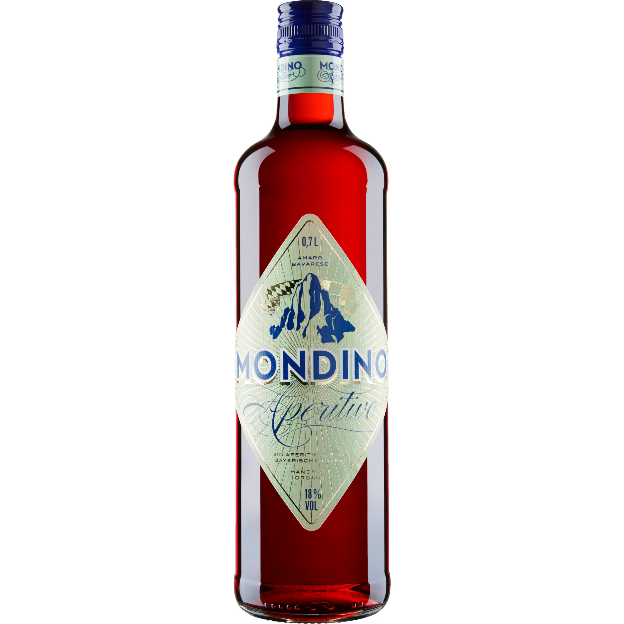 Mondino Aperitivo Amaro Bavarese Rosso, 0,7 L, 18% Vol, Spirituosen