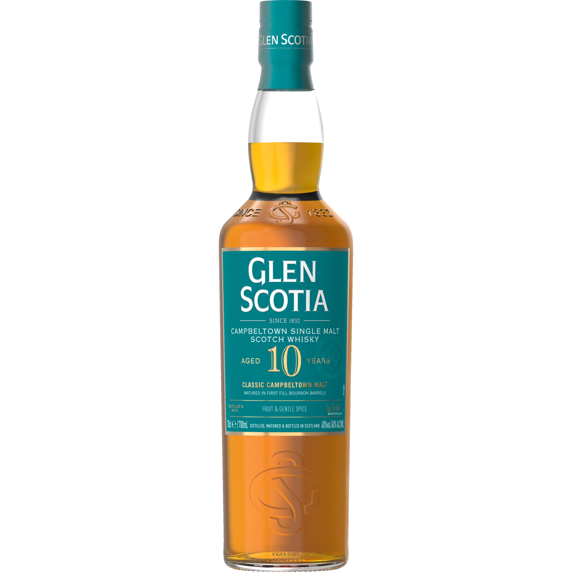 Glen Scotia 10 Years Single Malt Whisky Unpeated, Schottland, 0,7 L, 40% Vol., Schottland, Spirituosen