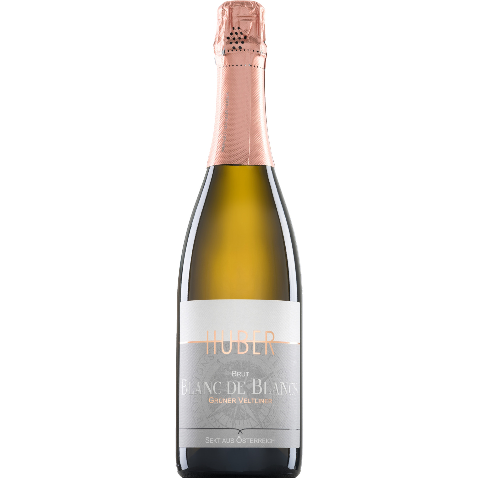 Sekt Blanc de Blancs Grüner Veltliner, Méthode Traditionnelle, Sekt aus Österreich, Niederösterreich, 2020, Schaumwein