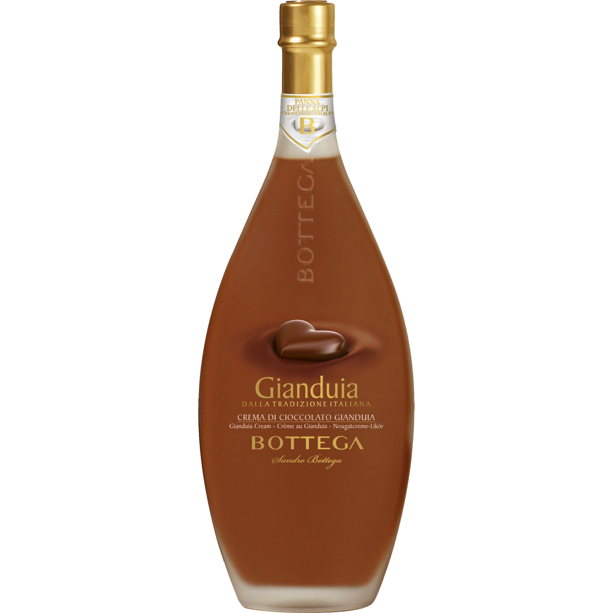 Bottega Crema di Cioccolato Gianduia, 0,5 L, 17% Vol., Spirituosen