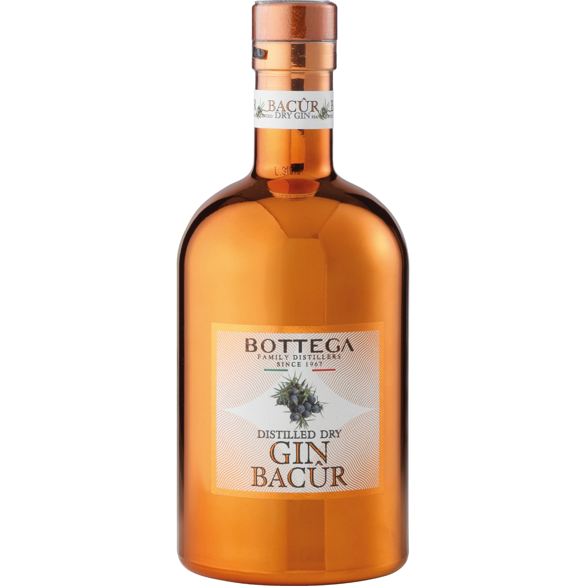 Bottega Bacûr Dry Gin, 0,5 L, 40% Vol., Spirituosen