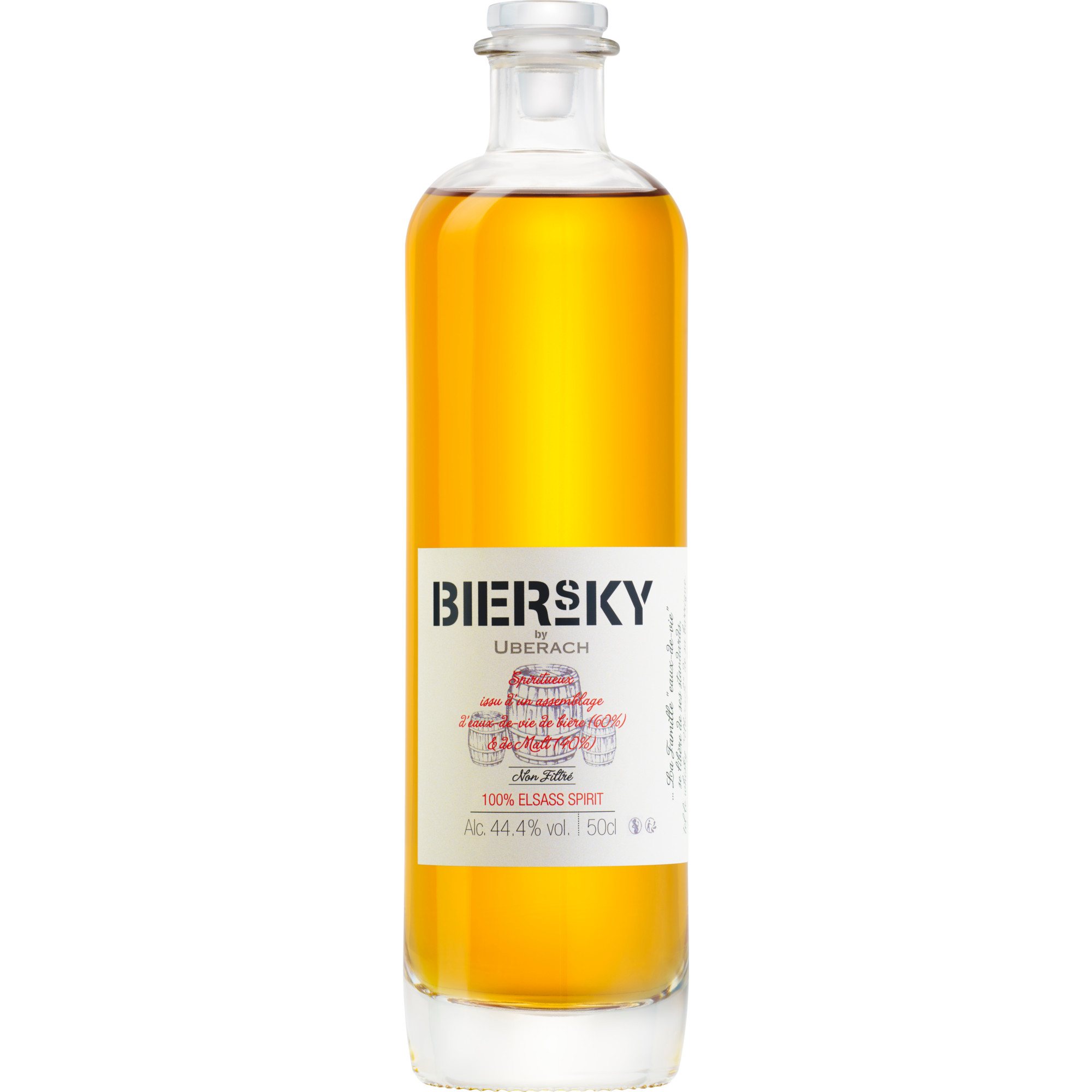 Uberach Biersky Whisky Elsass Spirit, Frankreich Alsace Whisky, 0,5 L, 44% Vol., Elsass, Spirituosen