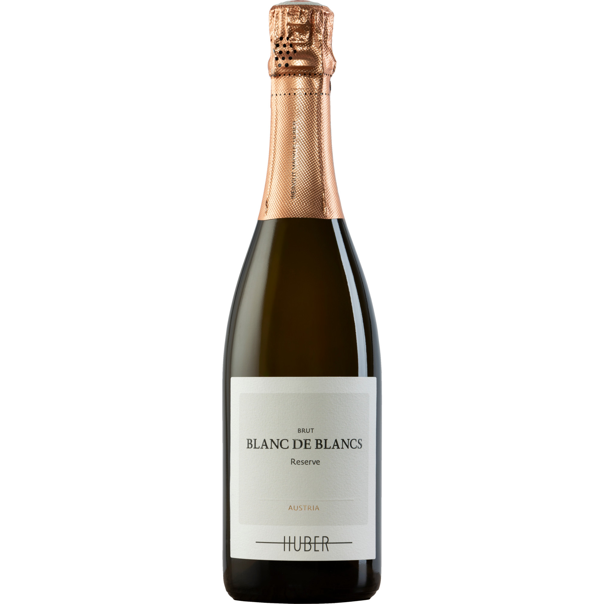Sekt Blanc de Blancs Reserve, Brut, Niederösterreich, Niederösterreich, 2021, Schaumwein