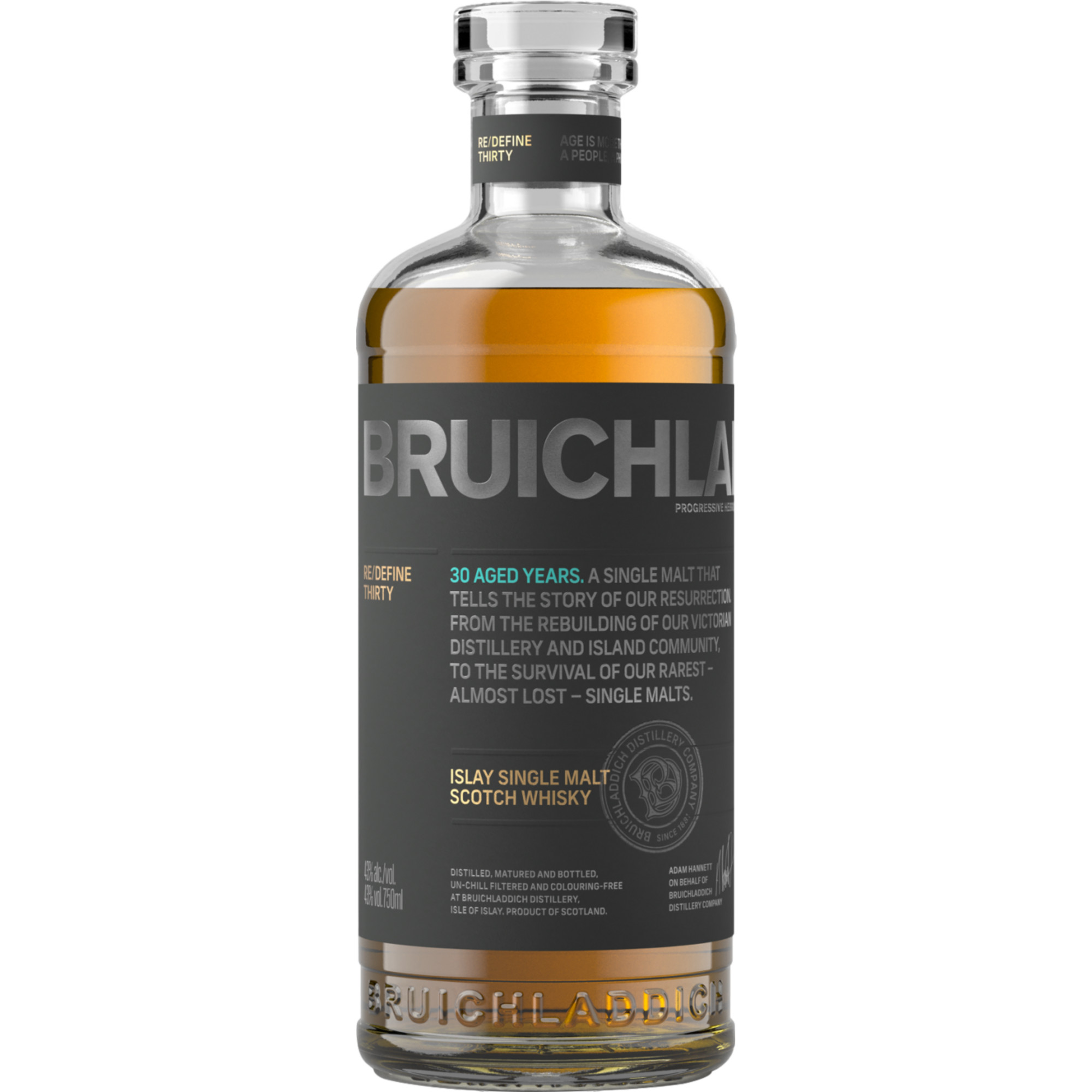 Bruichladdich Thirty Aged Years Whisky, Scotch Whisky, 0,7 L, 50% Vol., Spirituosen