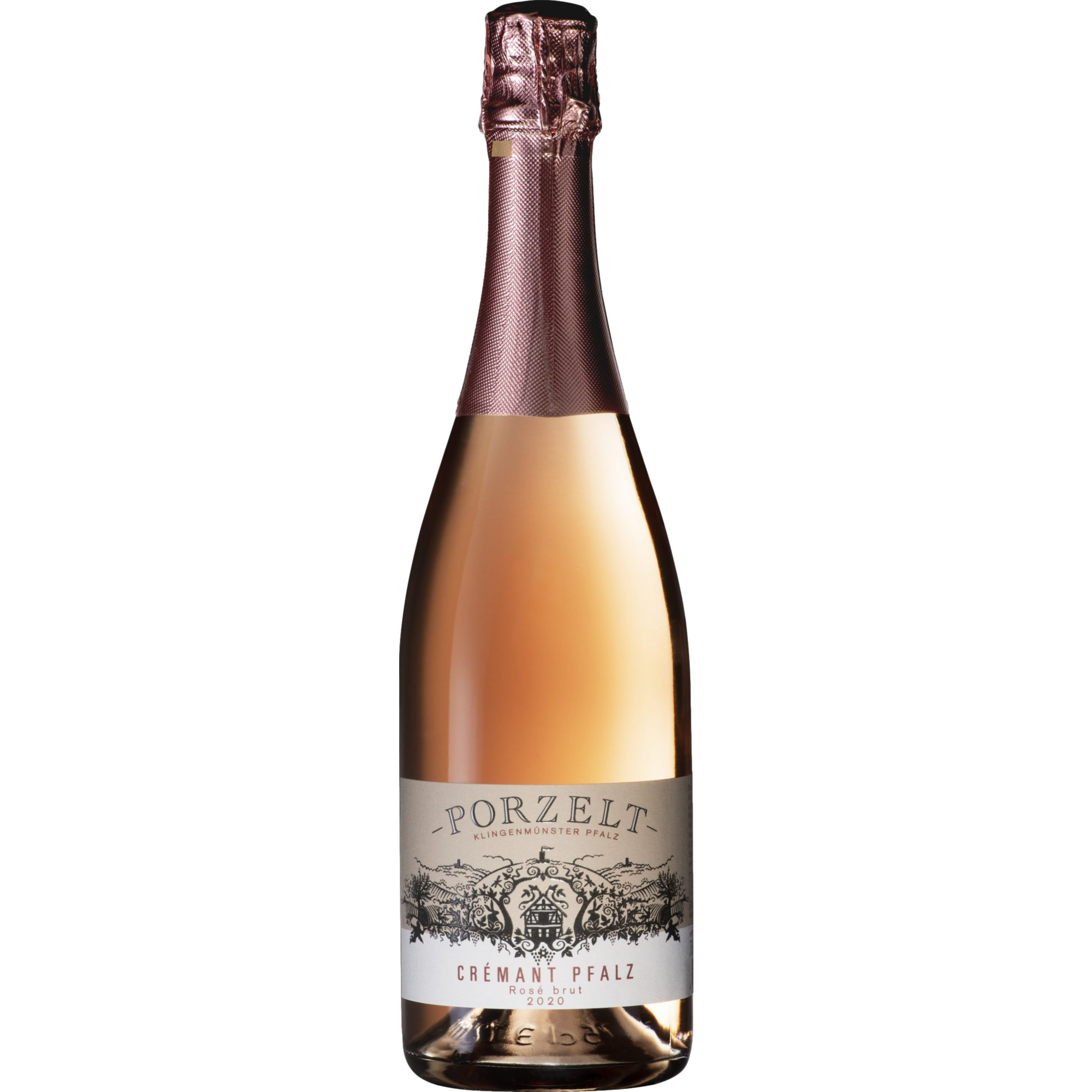 Porzelt Crémant Rosé Sekt Bio, Brut, Pfalz, Pfalz, 2021, Schaumwein