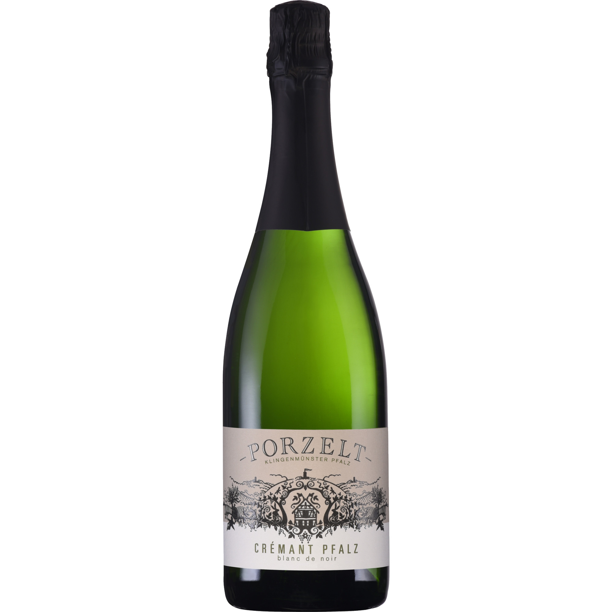 Porzelt Crémant Blanc de Noir Sekt Bio, Extra Brut, Pfalz, Pfalz, 2021, Schaumwein