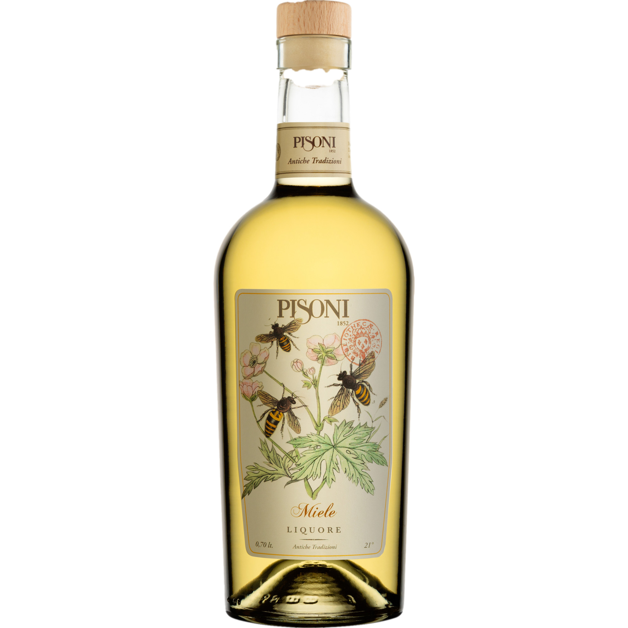 Pisoni Liquore al Miele Likör, Italien, 0,7 L, 21% Vol., Trentino, Spirituosen