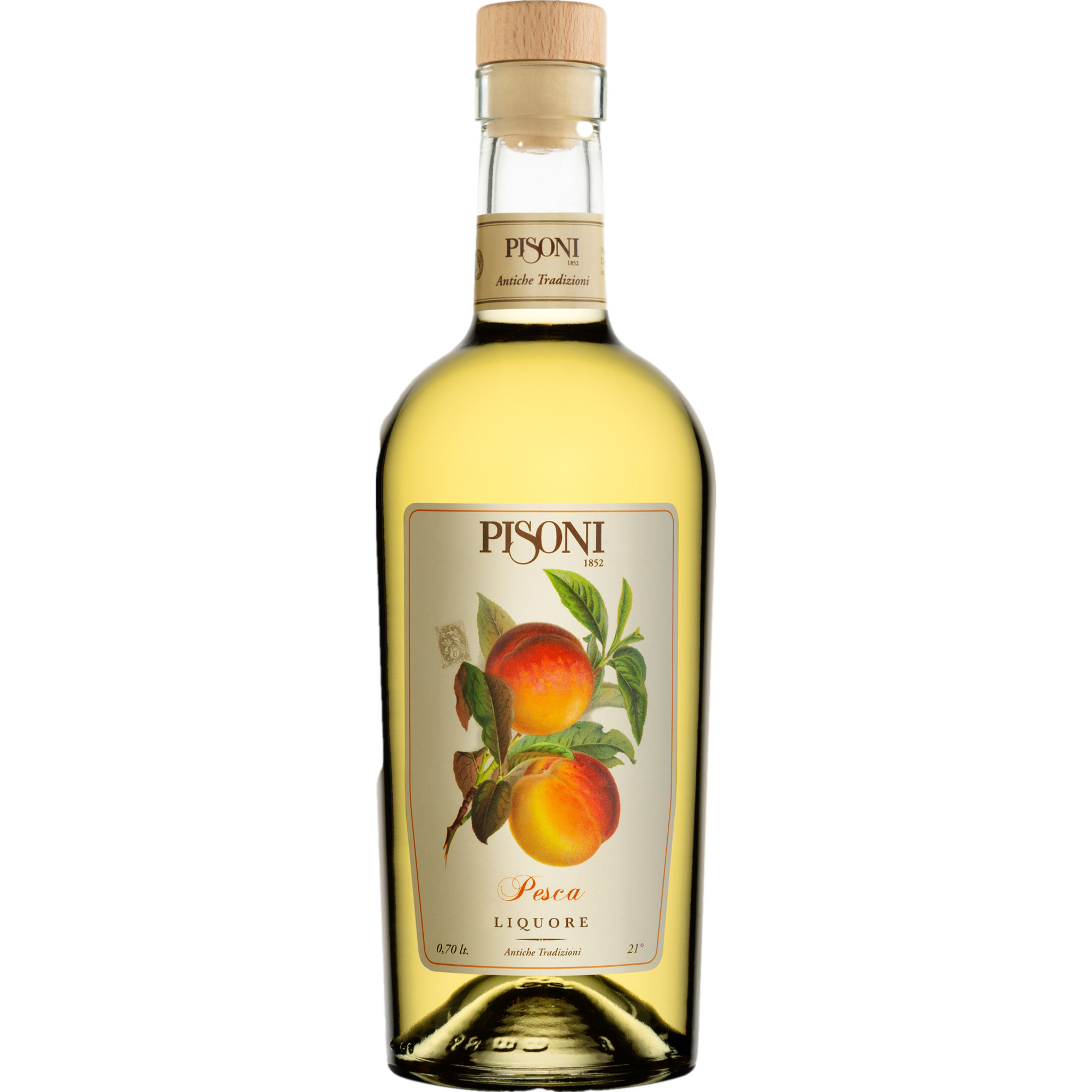 Pisoni Liquore alla Pesca Likör, Italien, 0,7 L, 21% Vol., Trentino, Spirituosen