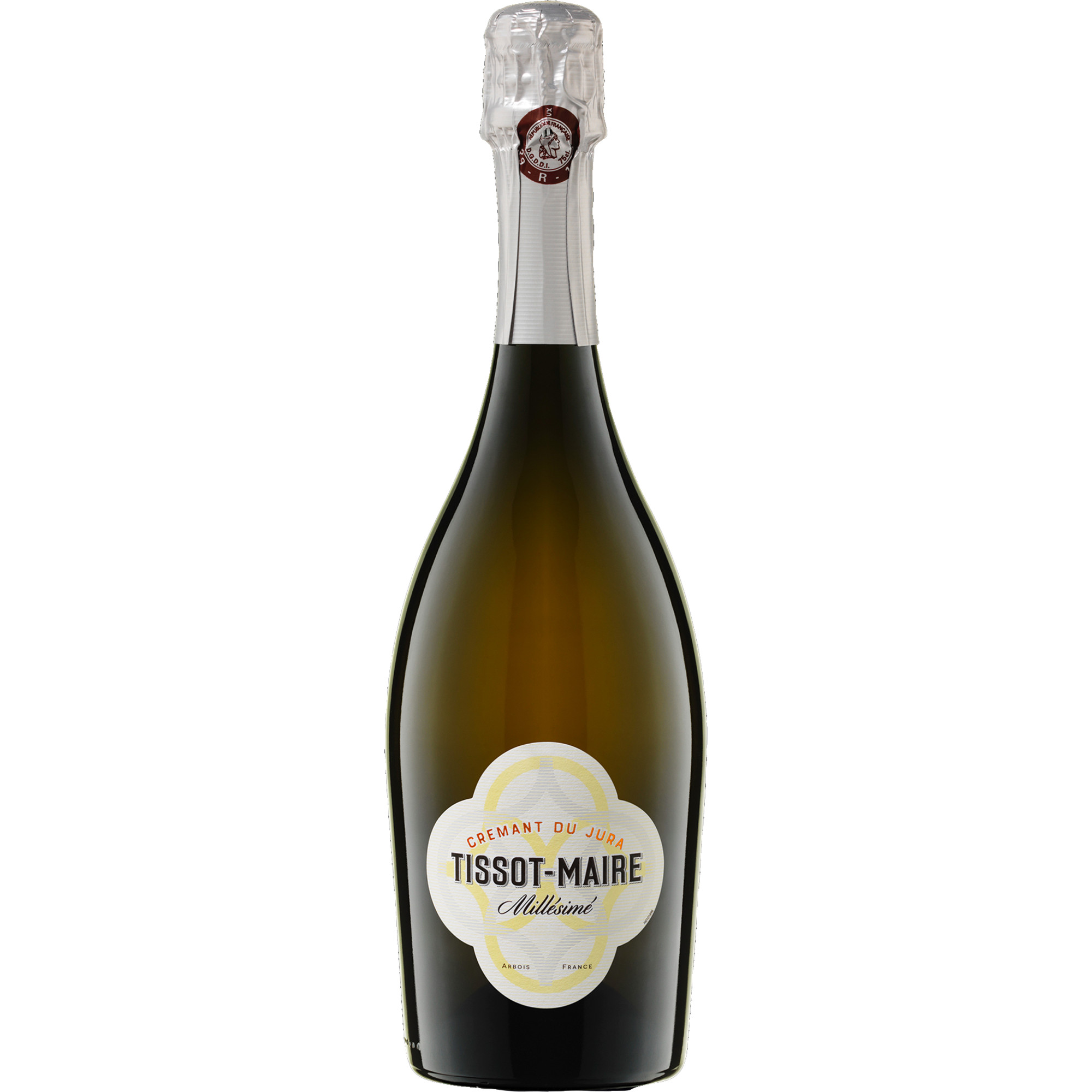 Tissot-Maire Chardonnay Millésimé, Brut, Crémant du Jura AOP, Jura, 2018, Schaumwein