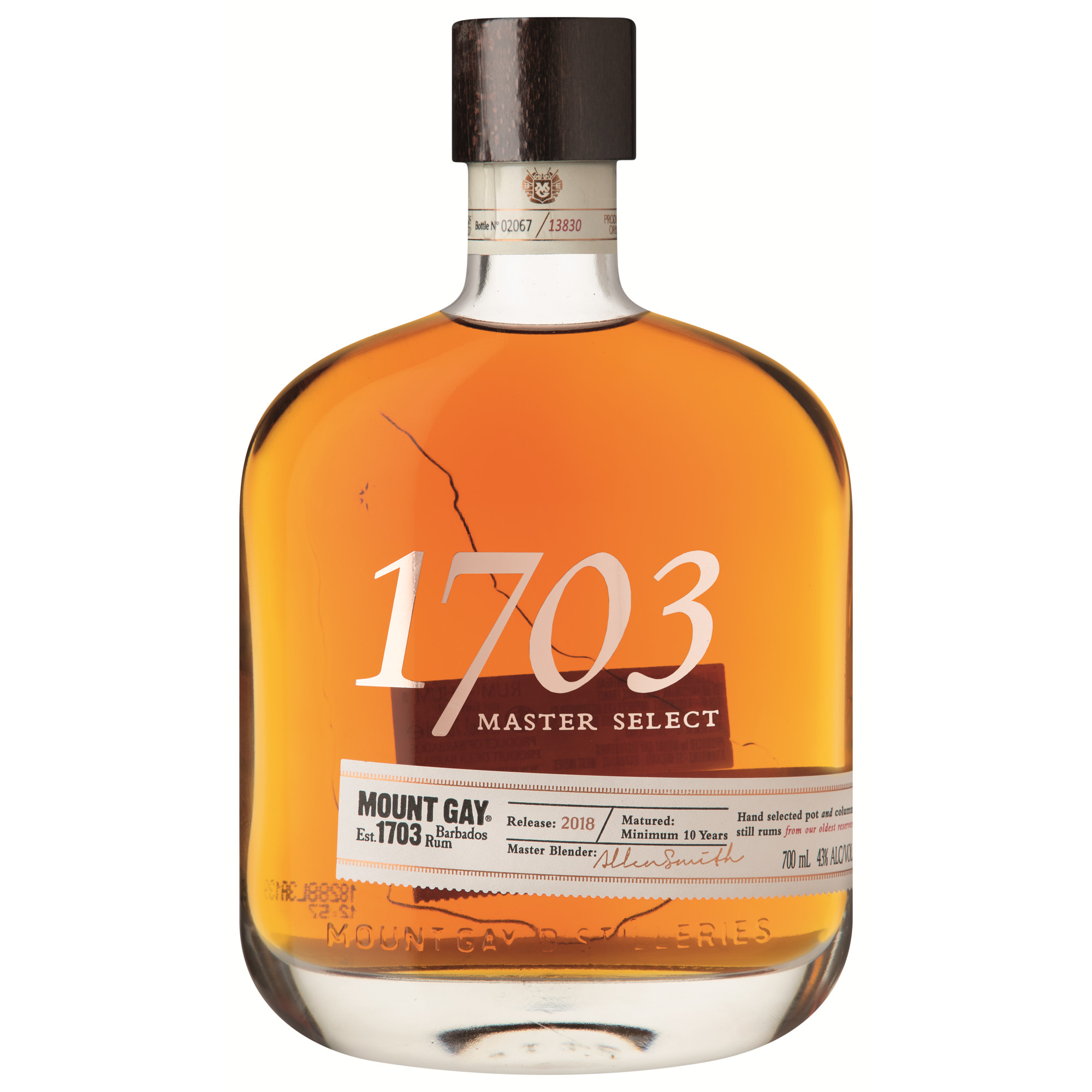 Mount Gay 1703 Master Select Rum, Barbados, 0,7 L, 43% Vol., in Geschenkverpackung, Spirituosen