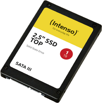 Intenso interne SSD Festplatte 2.5 1 TB (Sata III, r:520 MB/s, w:490 MB/s) (3812460)