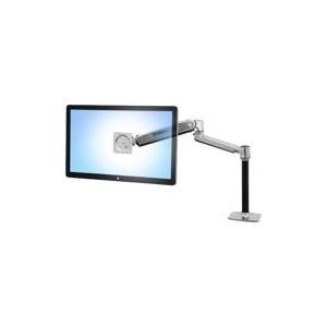 Ergotron LX HD Sit-Stand Desk Mount LCD Arm - Tischhalterung für LCD-Display - verriegelbar - Aluminium - Polished Aluminum - Bildschirmgröße: bis zu 116,8 cm (bis zu 116,80cm (46) )