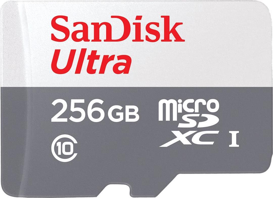 SanDisk Ultra - Flash-Speicherkarte - 256GB - Class 10 - microSDXC UHS-I (SDSQUNR-256G-GN3MN)