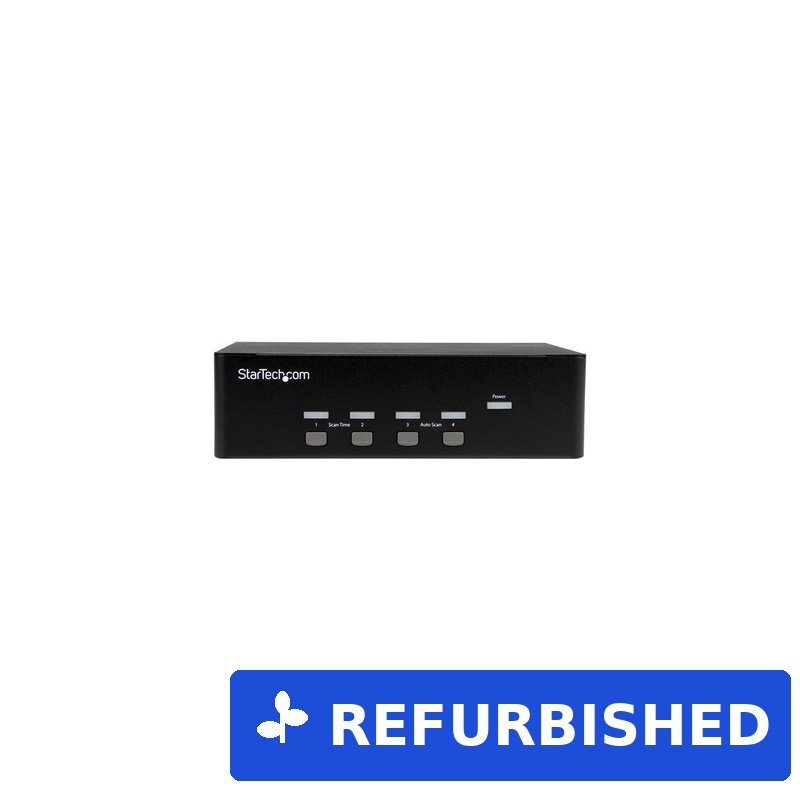 StarTech.com 4-port KVM Switch with Dual VGA and 2-port USB Hub - USB2.0 - KVM-/Audio-/USB-Switch - USB - 4 x KVM/Audio/USB - 1 lokaler Benutzer - Desktop (SV431DVGAU2A) (B-Ware)
