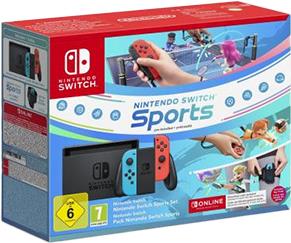 Nintendo Switch V2 Console Neon Red / Blue with Switch Sports