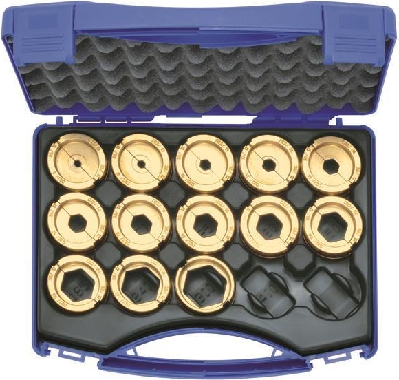 Presseinsatzset 6-300qmm D22 im Kunstst. 14teilig Ser.22 (D22SET)
