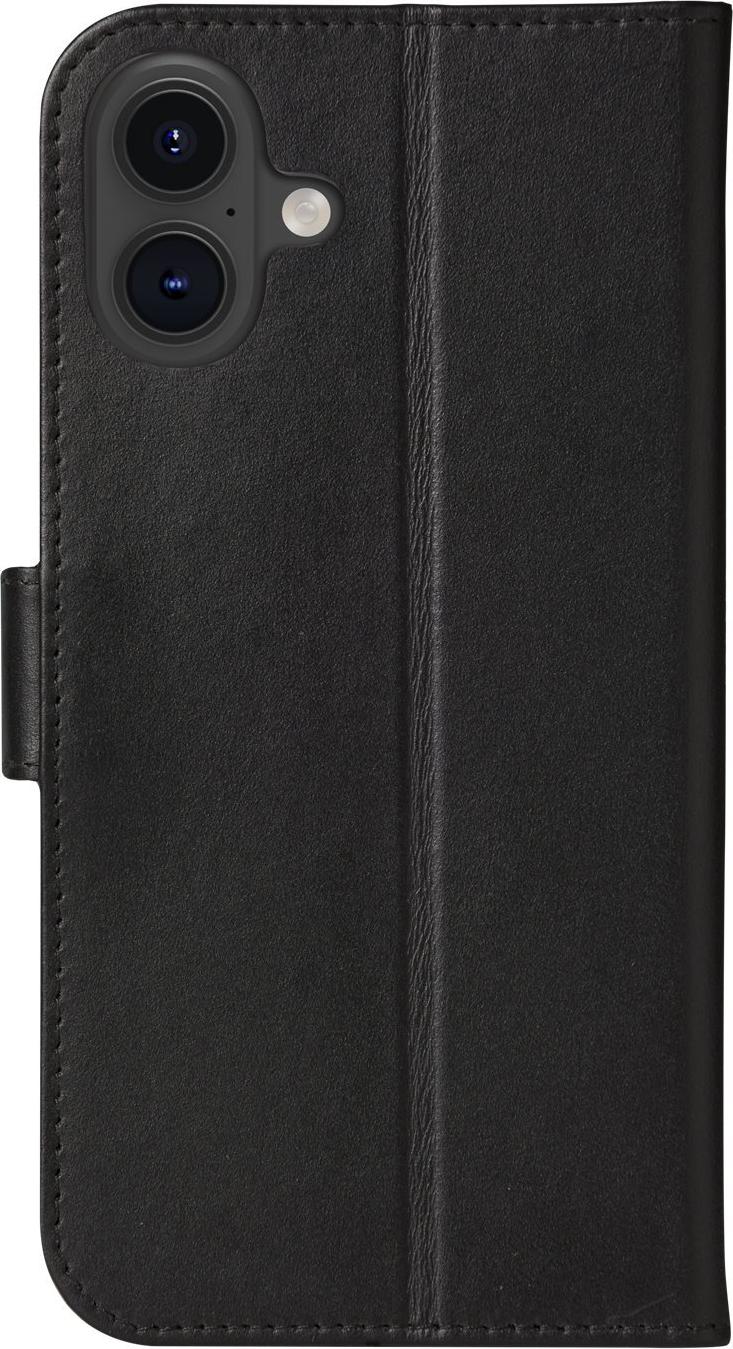 dbramante1928 Copenhagen - Flip-Hülle für Mobiltelefon - genarbtes Leder - Schwarz - für Apple iPhone 16 Plus (CO67GTBL6202)