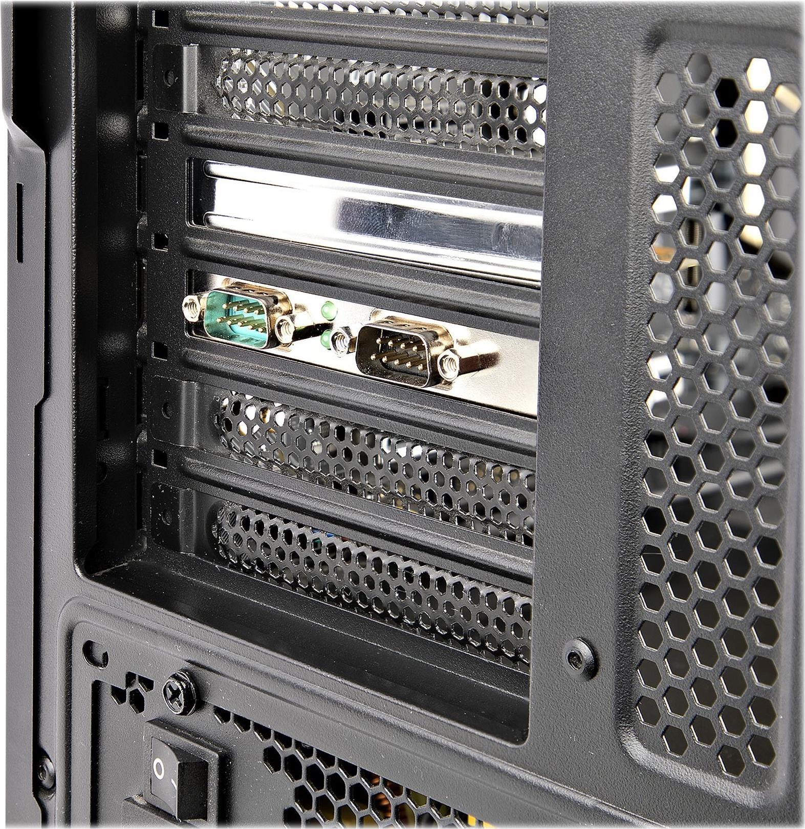 StarTech.com 2 Port PCI Express Serielle Schnittstellenkarte - PCIe auf RS232 (DB9) Karte - PC Serielle Adapter Karte / Erweiterungskarte - Voll- und Niedrigprofil Blende - 16C1050 UART - COM Retention - Windows/Linux (21050-PC-SERIAL-CARD)