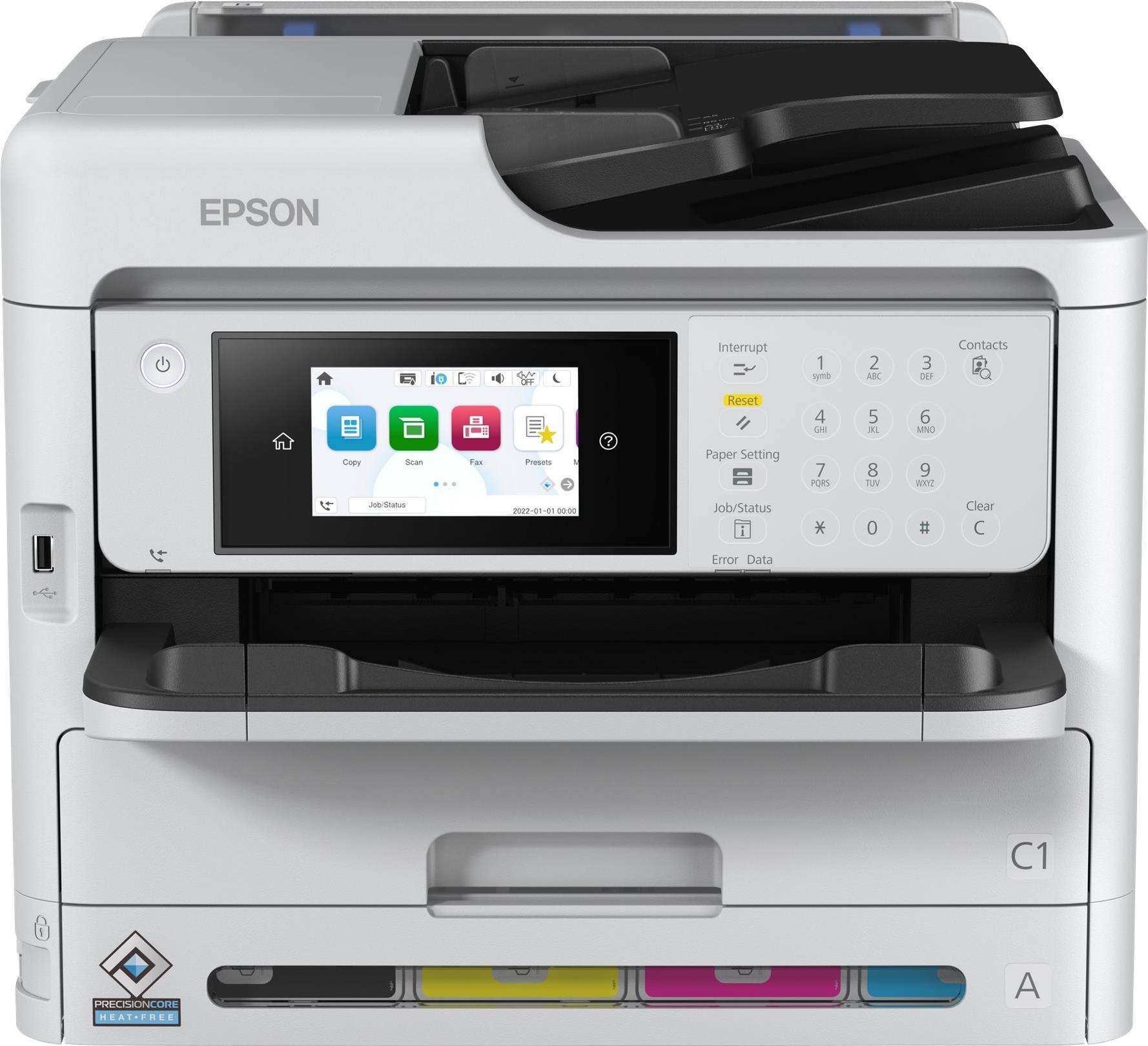 Epson WorkForce Pro WF-C5890DWF - Multifunktionsdrucker - Farbe - Tintenstrahl - A4/Legal (Medien) - bis zu 25 Seiten/Min. (Drucken) - 330 Blatt - 33.6 Kbps - Wi-Fi(n), USB 2.0, Gigabit LAN, USB 2.0-Host, NFC (C11CK23401)