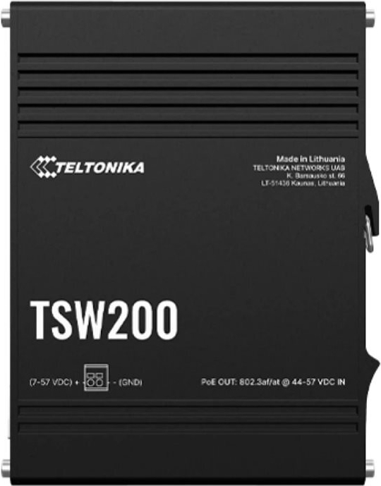 Teltonika Industrial Ethernet switch with 2 SFP ports for Fiber-optic communication and - Switch - Glasfaser (LWL) (TSW2000000B0)