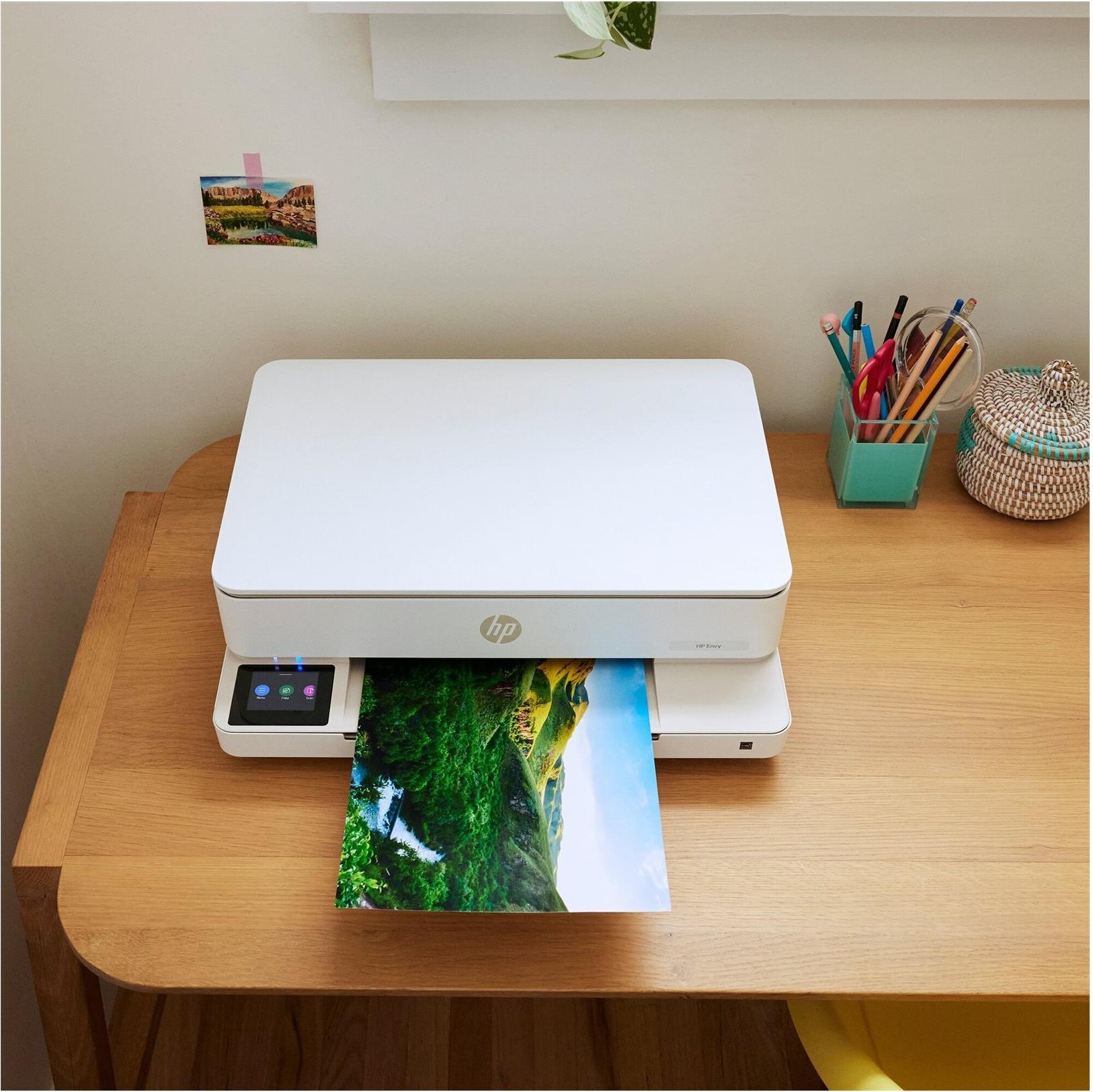 HP ENVY 6120e All-in-One - Multifunktionsdrucker - Farbe - Tintenstrahl - 216 x 297 mm (Original) - A4/Letter (Medien) - bis zu 10 Seiten/Min. (Drucken) - 100 Blatt - USB 2,0, Wi-Fi(ac) - Portobello (714L8B#629)
