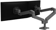 Ergotron LX Pro - Befestigungskit (Doppelarm) - modular - für 2 LCD-Displays - side-by-side - Aluminium - Dunkelgrau - Bildschirmgröße: bis zu 68,6 cm (bis zu 27 Zoll) (45-686-293)