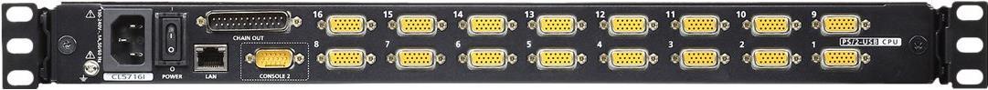 ATEN LCD KVM Switches CL5716 - KVM-Konsole mit KVM-Switch - 16 Anschlüsse - PS/2, USB - 48,3 cm (19) - Rack - einbaufähig - 1280 x 1024 - 250 cd/m² - 1000:1 - 5 ms - VGA - 1U (CL5716iN D)