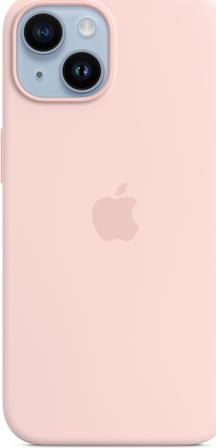 Apple - Hintere Abdeckung für Mobiltelefon - kompatibel mit MagSafe - Silikon - Chalk Pink - für iPhone 14 (MW5V3ZM/A)