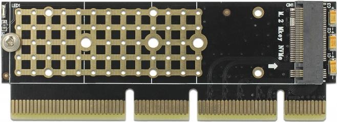 Delock PCI Express x16 (x4 / x8) Card to 1 x NVMe M.2 Key M for Server - Speicher-Controller - 1 Sender/Kanal - M.2 Card - PCIe 3.0 x16 (90303)