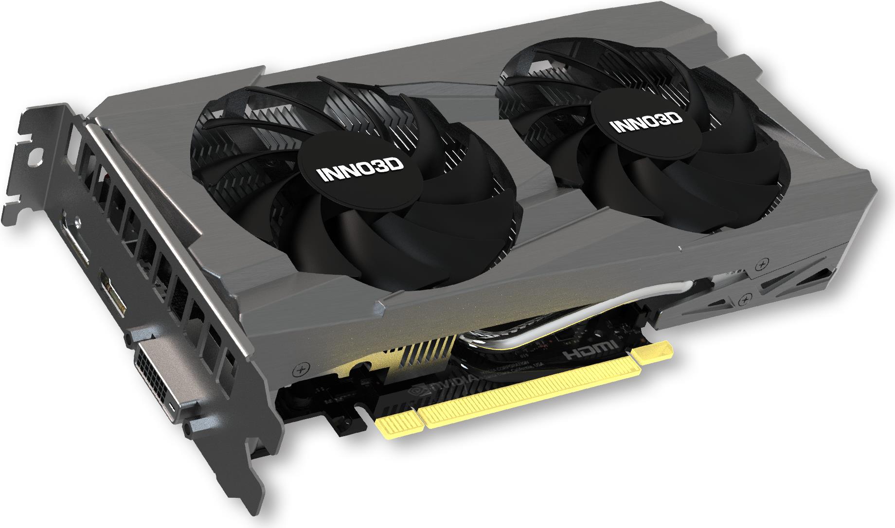 InnoVISION Inno3D GeForce RTX 3050 TWIN X2 OC - Grafikkarten - GF RTX 3050 - 8GB GDDR6 - PCIe 4,0 - DisplayPort, HDMI, DVI - Box (N30502-08D6X-1711VA41)