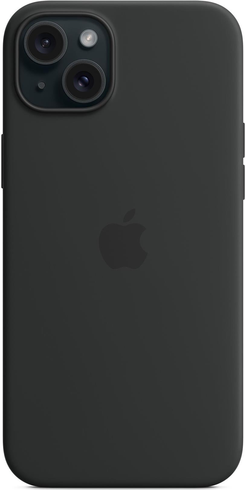 Apple - Hintere Abdeckung für Mobiltelefon - kompatibel mit MagSafe - Silikon - Schwarz - für iPhone 15 Plus (MXQR3ZM/A)