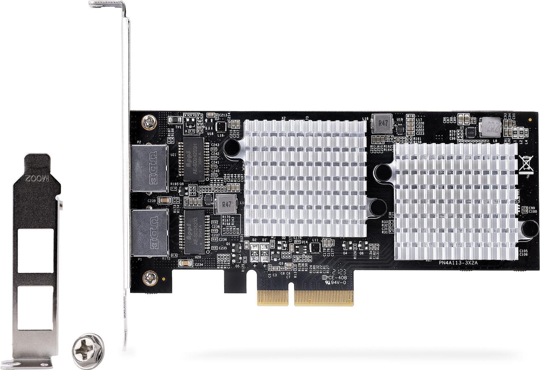 StarTech.com 2-Port 10Gbps PCIe Network Adapter Card, Network Card for PCs/Servers, Full-Height/Low-Profile PCIe Ethernet Card w/Jumbo Frames, NIC/LAN Interface Card - Marvell AQC113CS Chipset, PXE Boot (ST10GSPEXNDP2) - Netzwerkadapter - PCIe 3.0 x4 Low-