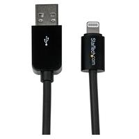 StarTech.com Apple 8 Pin Lightning Connector auf USB Kabel - USB Kabel für iPhone / iPod / iPad - iPad-/iPhone-/iPod-Lade-/Datenkabel - Lightning / USB - 22/28 AWG - USB Typ A, 4-polig (M) - Lightning (M) - 2,0m - Doppelisolierung - Schwarz - für Apple iP