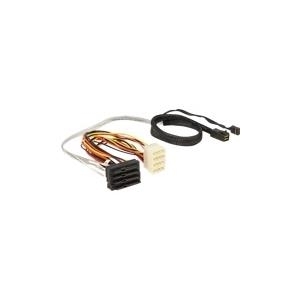 Delock - Internes SAS-Kabel - mit Sidebands - SAS 6Gbit/s - interne SAS, 29-polig (SFF-8482) (W) bis interne Stromversorgung, 4-polig, 4x Mini SAS HD (SFF-8643) (M) - 50 cm